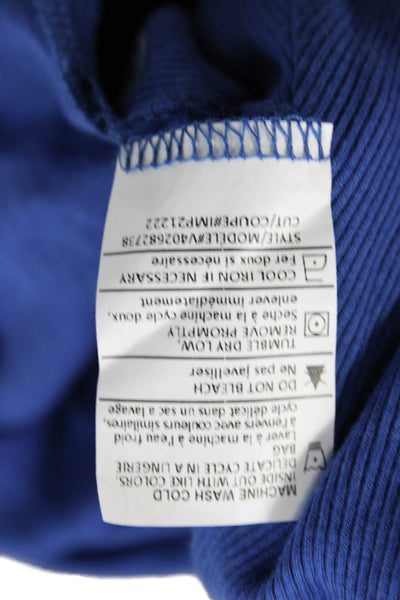 Vince Women Basic Sleeveless Tank Blue Round Neck Pima Modal Size S