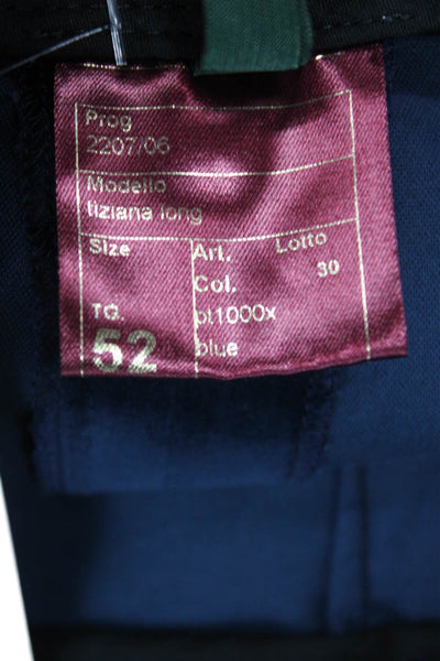 Berwich Unisex Cropped Dress Pants Blue 98% Cotton 2% Elastan Size 52