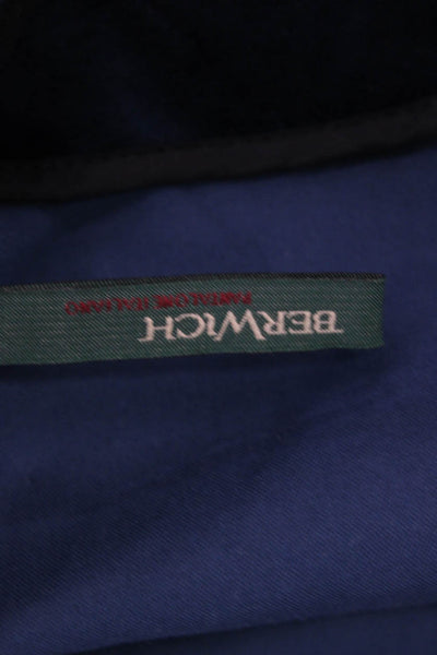 Berwich Unisex Cropped Dress Pants Blue 98% Cotton 2% Elastan Size 52