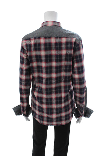 IRO Womens Dark Blue Plaid Collared Button-Up Long Sleeve Size XS