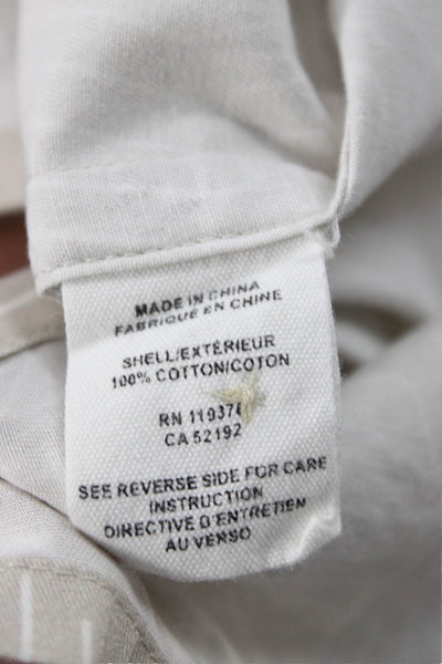 Helmut Lang Womens Collared Geometric Cotton Button-Up Short Sleeve Size XS