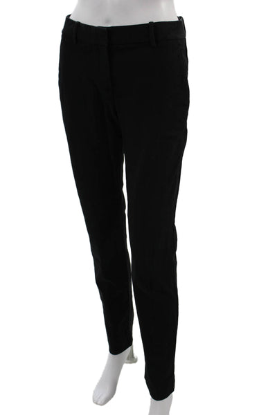 Theory Womens Ankle Dress Pants Black Nylon Hook & Eye Size 4