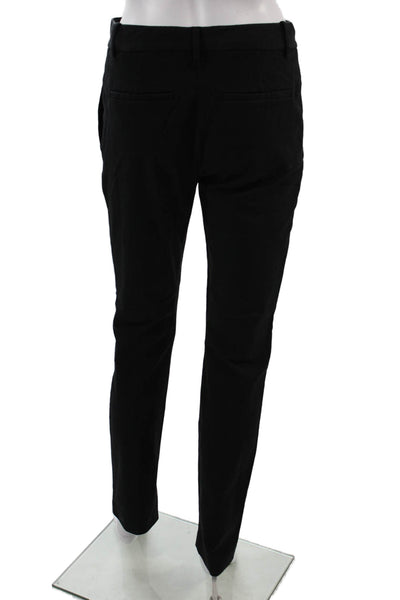 Theory Womens Ankle Dress Pants Black Nylon Hook & Eye Size 4