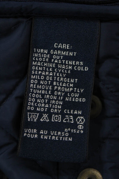 Ralph Lauren Sport Women Quilted Vest Dark Blue Petite Size S
