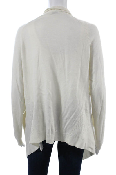 Vince Unisex White Long Sleeve Cardigan Cashmere Blend Size M