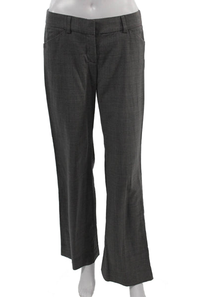 Theory Women Dress Pants Gray Cotton Blend Inseam 26 Size 4