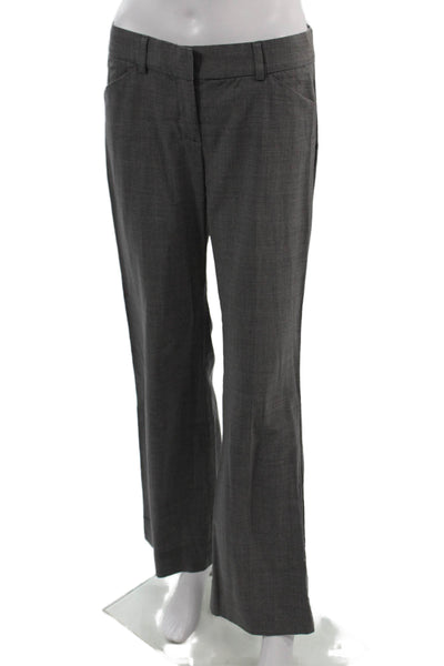 Theory Women Dress Pants Gray Cotton Blend Inseam 26 Size 4
