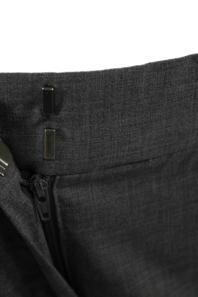 Theory Women Dress Pants Gray Cotton Blend Inseam 26 Size 4