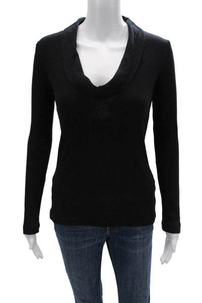 James Perse Unisex Black Pullover Sweater Long Sleeve Size 2
