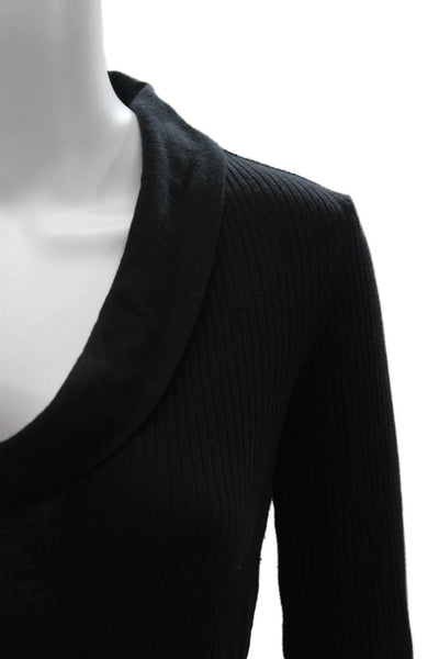 James Perse Unisex Black Pullover Sweater Long Sleeve Size 2