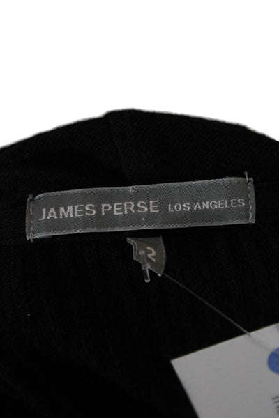 James Perse Unisex Black Pullover Sweater Long Sleeve Size 2