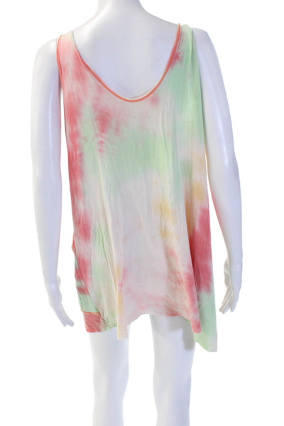 Becca by Rebecca Virtue Women Green V Neck Sleeveless Camisole Tunic Size S