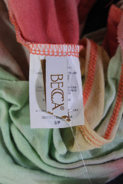 Becca by Rebecca Virtue Women Green V Neck Sleeveless Camisole Tunic Size S