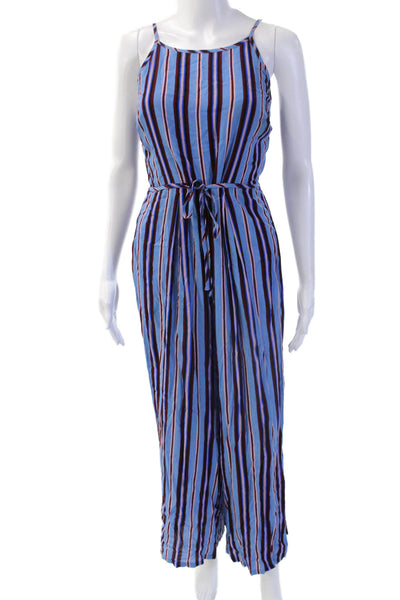 Band of Gypsies Womens Blue Striped Jumpsuit Size XS