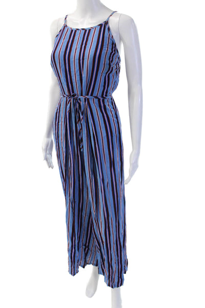 Band of Gypsies Womens Blue Striped Jumpsuit Size XS
