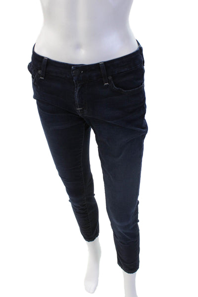 7 For All Mankind Womens Ankle Skinny Jeans Dark Blue Size 27