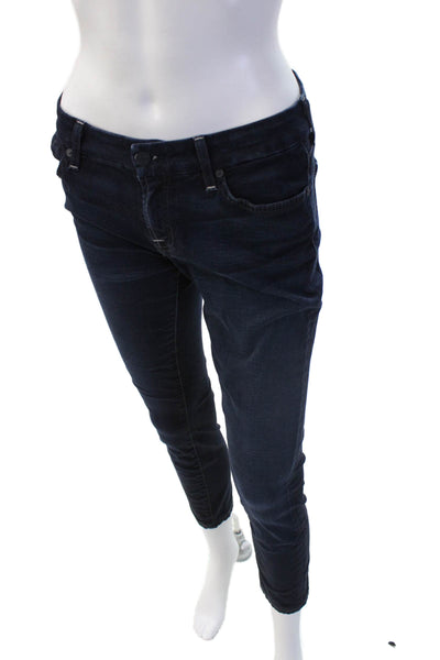 7 For All Mankind Womens Ankle Skinny Jeans Dark Blue Size 27