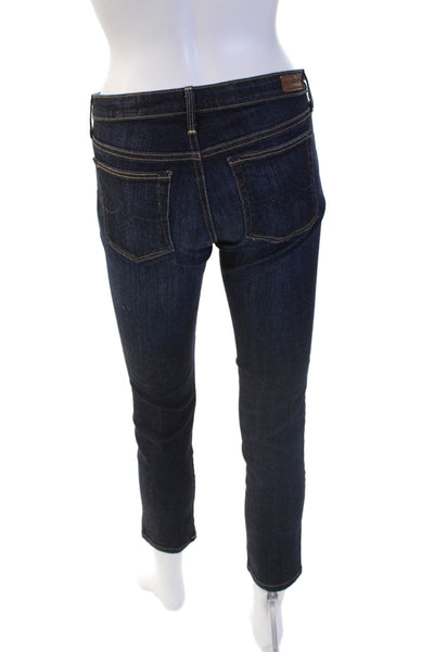 AG Adriano Goldschmied Women Dark Blue Ankle Skinny Jeans Mid Rise Size 26
