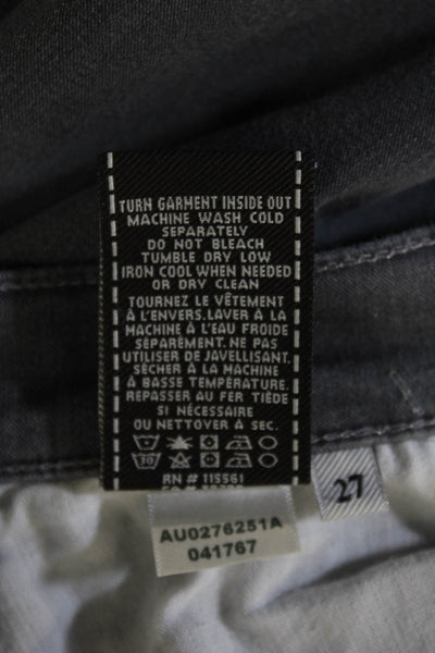 7 For All Mankind Women Dark Gray Ankle Skinny Jeans Mid Rise Size 27