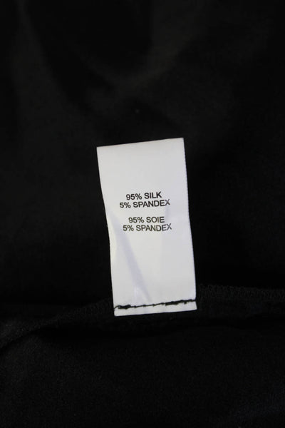 Ramy Brook Women Paperbag Ankle Petite Pants Black Wool Drawstring Size S
