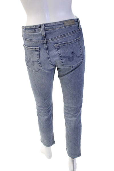 AG Adriano Goldschmied Womens Blue Skinny Ankle Cropped Jeans Size 26