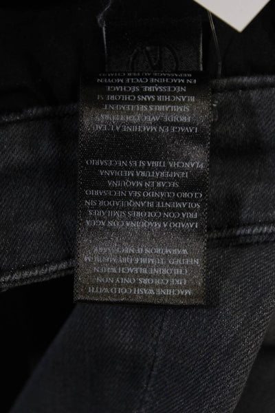 Koral Womens Dark Gray Skinny Ankle Jeans Midrise Button Cotton Stretch Size 27