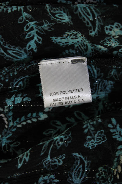 Misa Womens Peasant Mini Skirt Black Paisley 100% Polyester Size S