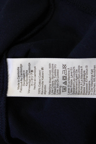 J Crew Women Basic Short Sleeve T-Shirt Dark Blue Cotton Round Neck Size M