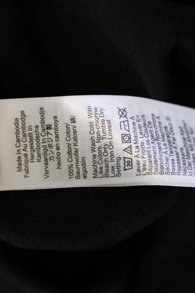 J Crew Womens Basic Black Cotton Short Sleeve T-Shirt Size M