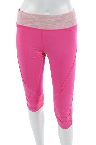 Lululemon Womens Pink Capri Pants Nylon Zip Size 6
