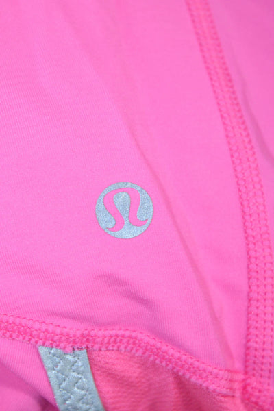 Lululemon Womens Pink Capri Pants Nylon Zip Size 6