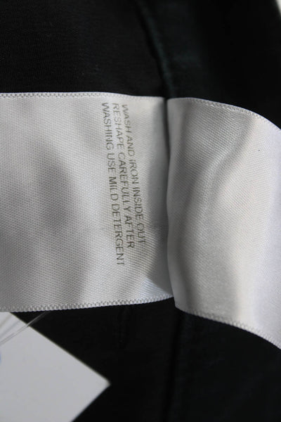 Escada Womens Cropped Ankle Pants Black Cotton Stretch Size 36