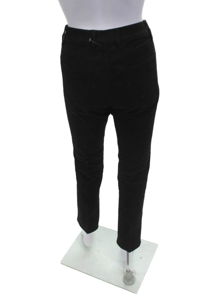 Escada Womens Ankle Cropped Black Cotton Elastane Pants Size 36