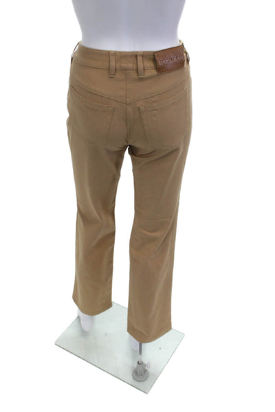 Escada Womens Chino Pants Beige Cotton Button Size 34
