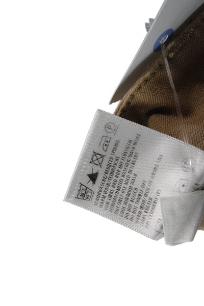 Escada Womens Chino Pants Beige Cotton Button Size 34