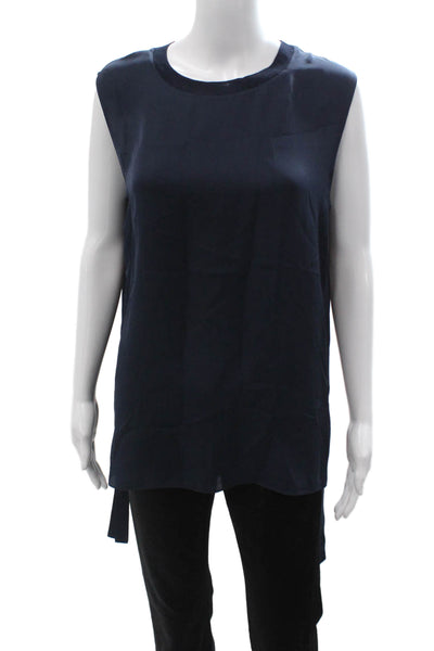 Vince Women Basic Dark Blue Silk Tank Size 12
