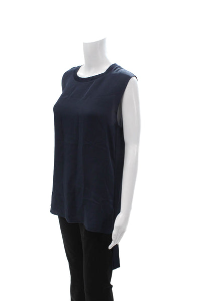 Vince Women Basic Dark Blue Silk Tank Size 12