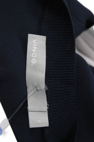 Vince Women Basic Dark Blue Silk Tank Size 12