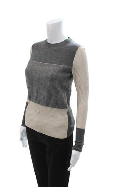 Rag & Bone Unisex Pullover Sweater Beige Merino Wool Long Sleeve Size 2XS