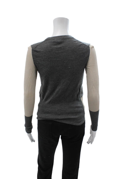 Rag & Bone Unisex Pullover Sweater Beige Merino Wool Long Sleeve Size 2XS