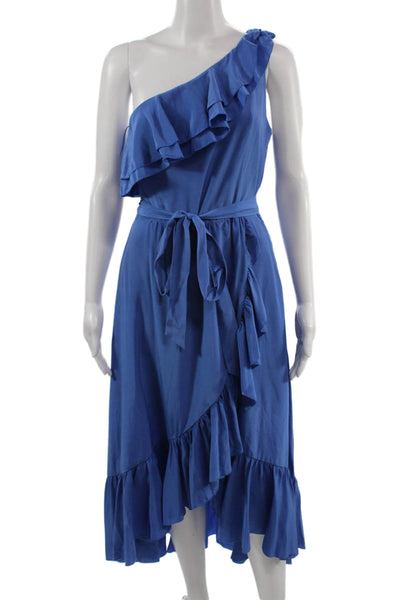Joie Women Wrap Dress Blue Silk Sleeveless Size S