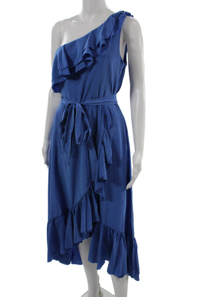 Joie Women Wrap Dress Blue Silk Sleeveless Size S