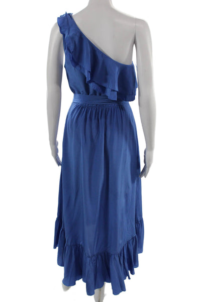 Joie Women Wrap Dress Blue Silk Sleeveless Size S
