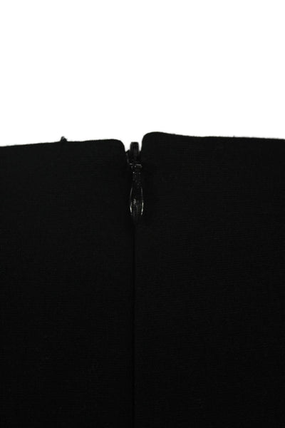 Trina Turk Womens Black Sheath Dress 3/4 Sleeve Knee Length Zip Size 6