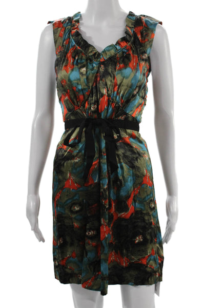 Plenty by Tracy Reese Women Mini Sheath Silk Sleeveless Black Dress Size S