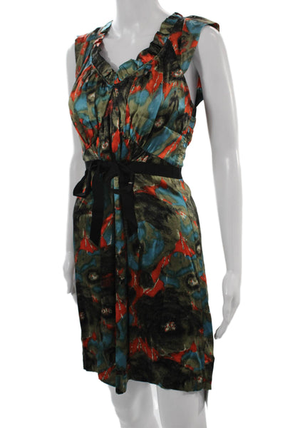 Plenty by Tracy Reese Women Mini Sheath Silk Sleeveless Black Dress Size S