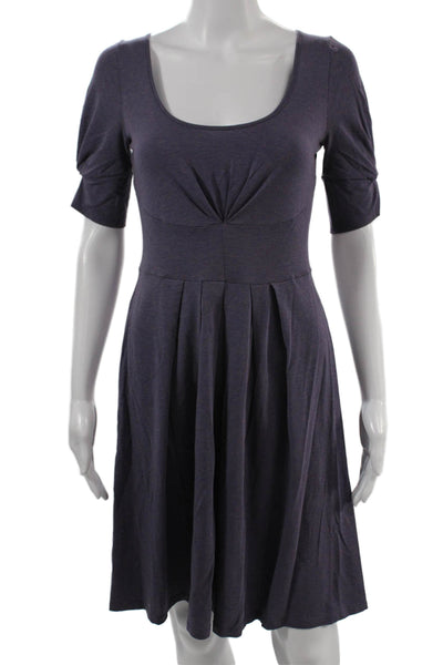 Sportmax Code Womens Fit & Flare Dress Dark Gray 3/4 Sleeve Knee Length Size S