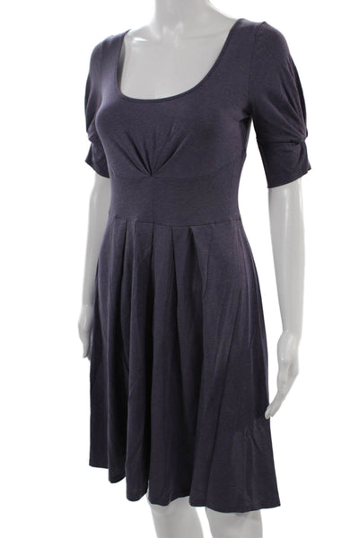 Sportmax Code Womens Fit & Flare Dress Dark Gray 3/4 Sleeve Knee Length Size S