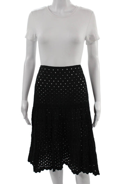 Michael Michael Kors Women A-Line Black Polka Dot Skirt Size 2