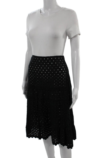 Michael Michael Kors Women A-Line Black Polka Dot Skirt Size 2